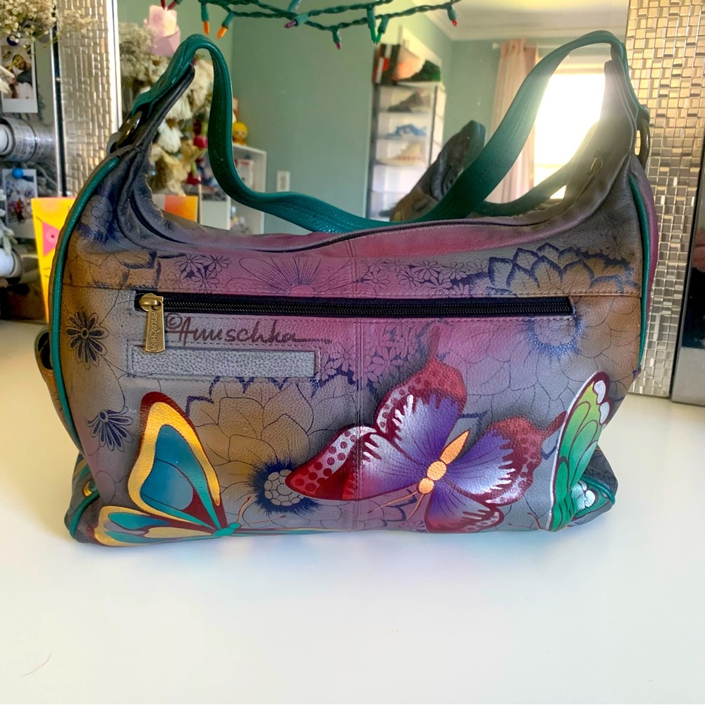 Anuschka Butterfly large RARE shoulder bag